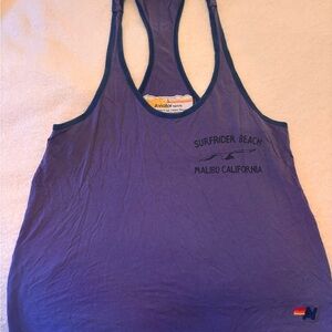 Aviator Nation Surfrider Beach Purple Tank Top